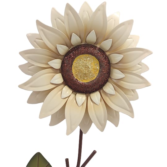 20" White Metal Flower Yard Stake by Ashland®